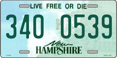 NH license plate 3400539