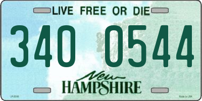 NH license plate 3400544