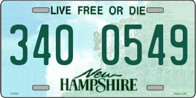 NH license plate 3400549