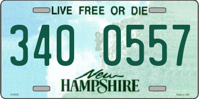 NH license plate 3400557