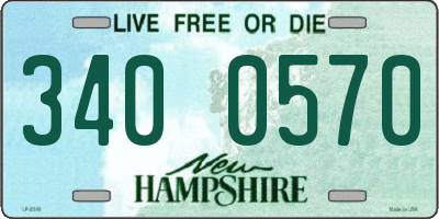 NH license plate 3400570