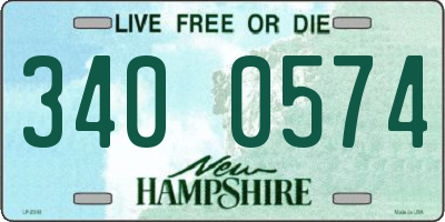 NH license plate 3400574