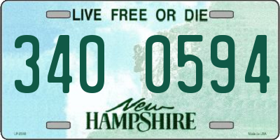 NH license plate 3400594