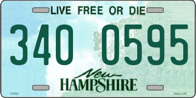 NH license plate 3400595