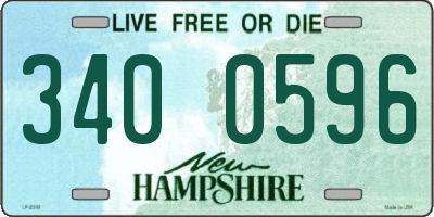 NH license plate 3400596