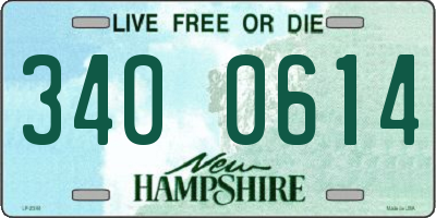 NH license plate 3400614
