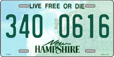 NH license plate 3400616