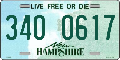 NH license plate 3400617