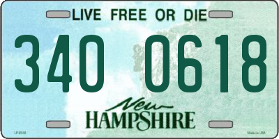 NH license plate 3400618
