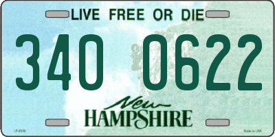 NH license plate 3400622