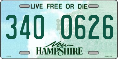 NH license plate 3400626