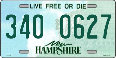 NH license plate 3400627