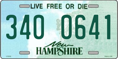 NH license plate 3400641