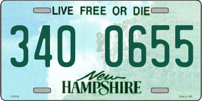 NH license plate 3400655