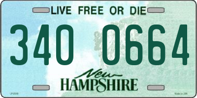 NH license plate 3400664