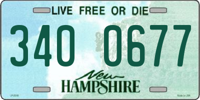 NH license plate 3400677