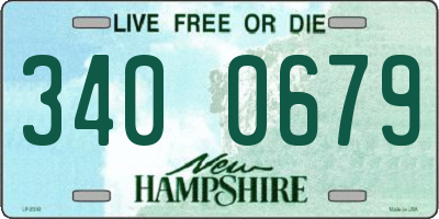 NH license plate 3400679