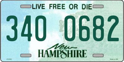 NH license plate 3400682