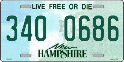 NH license plate 3400686