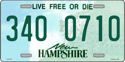 NH license plate 3400710