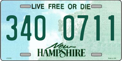 NH license plate 3400711
