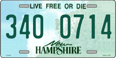 NH license plate 3400714