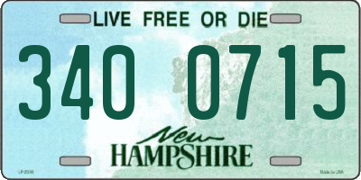 NH license plate 3400715