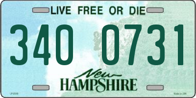 NH license plate 3400731
