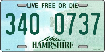 NH license plate 3400737