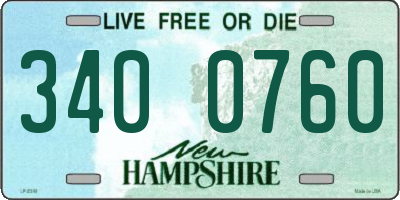 NH license plate 3400760