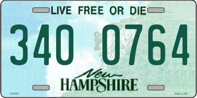 NH license plate 3400764