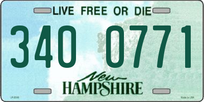 NH license plate 3400771