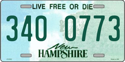 NH license plate 3400773