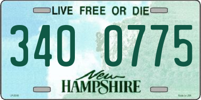 NH license plate 3400775