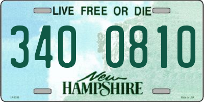 NH license plate 3400810