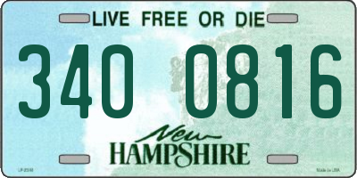 NH license plate 3400816