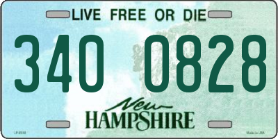 NH license plate 3400828