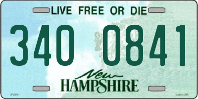 NH license plate 3400841