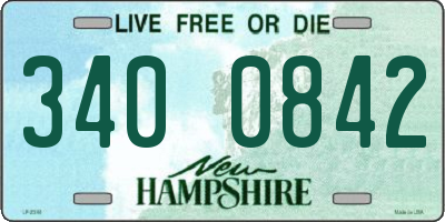 NH license plate 3400842