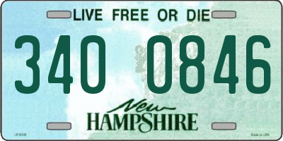 NH license plate 3400846