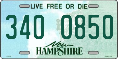 NH license plate 3400850