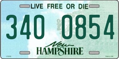 NH license plate 3400854