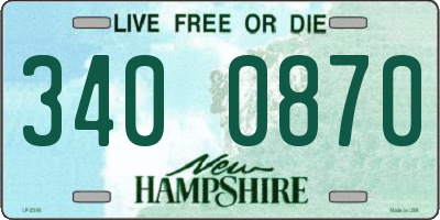 NH license plate 3400870