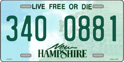 NH license plate 3400881