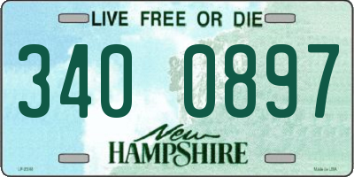 NH license plate 3400897