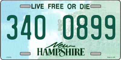 NH license plate 3400899