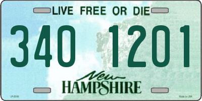 NH license plate 3401201