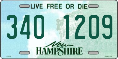 NH license plate 3401209