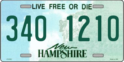 NH license plate 3401210