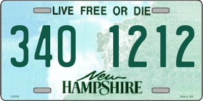 NH license plate 3401212